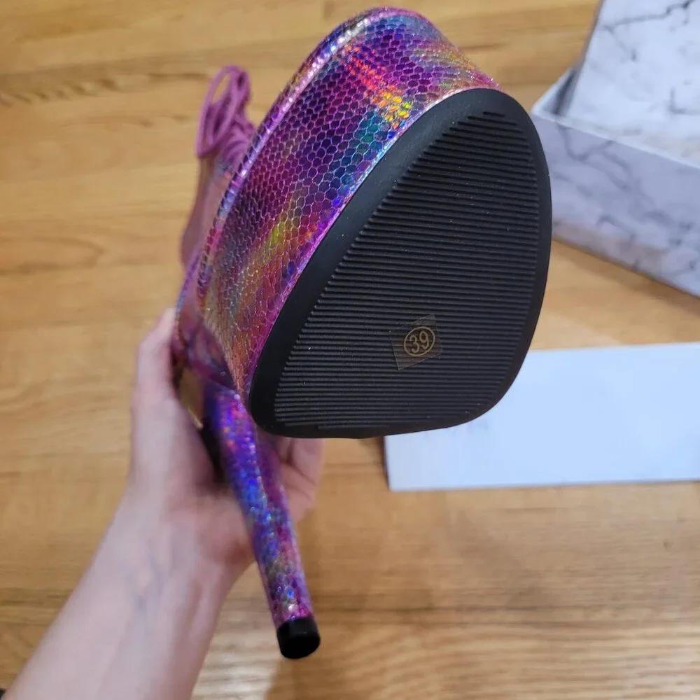 (NEW) 2024 Dragonfly Hella Heels, size 8 US / 8 AU / UK 6 / EU 39, 7 in platform - Picture 5 of 16